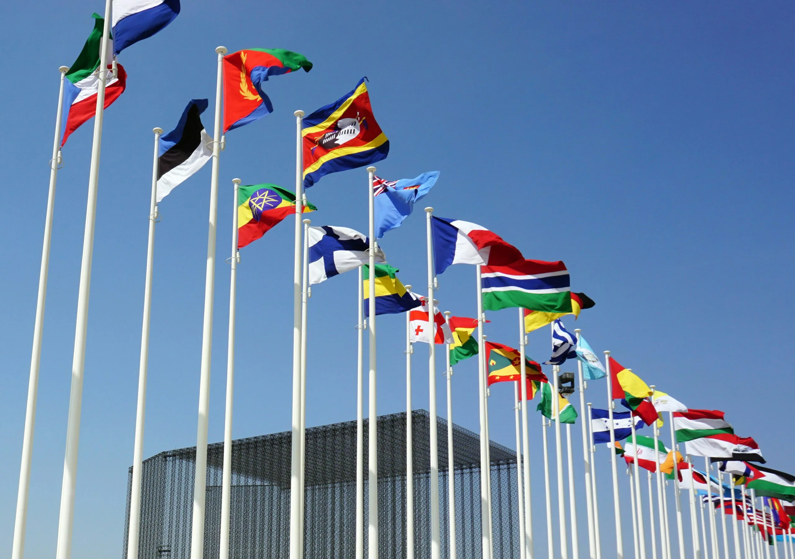 Photo of flags of many different countries